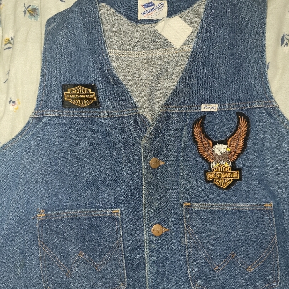 Wrangler Harley-Davidson Blue Denim Vest